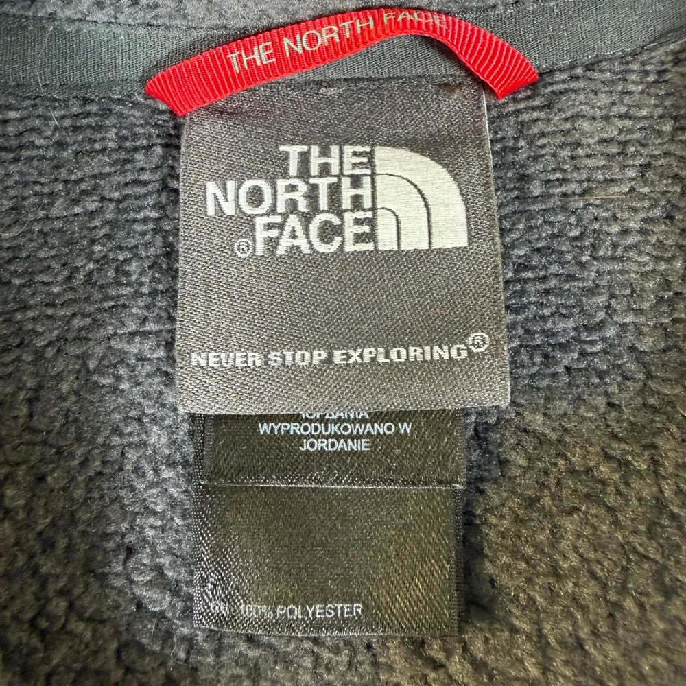 The North Face Mens Gordon Lyons 1/4 Zip Fleece Pullover Gray Large #3339